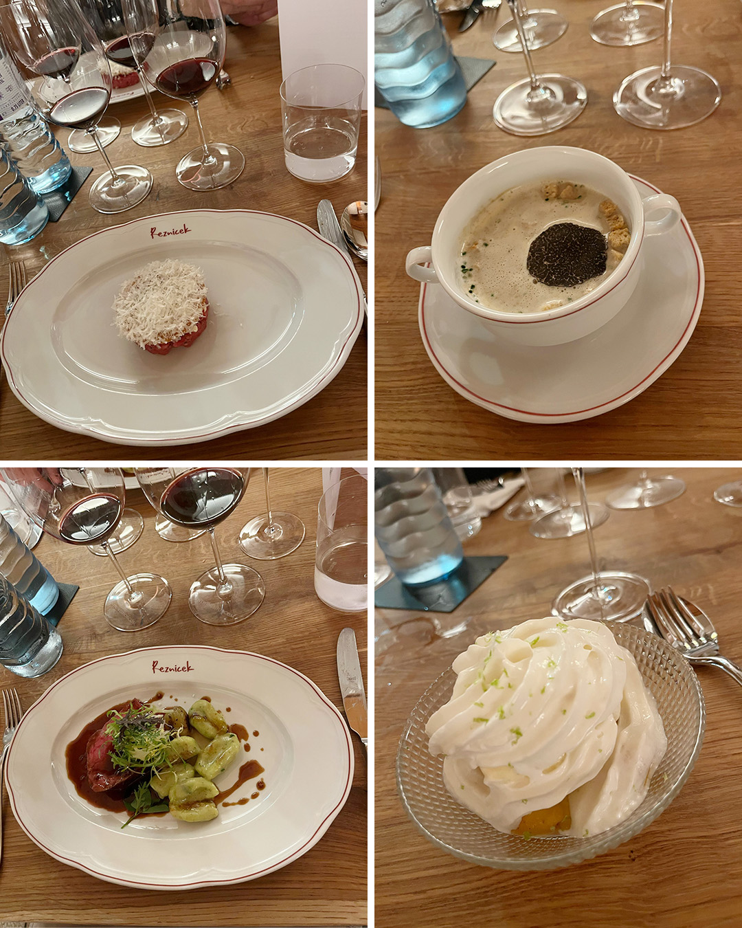 Wine & Dine Troplong Mondot Menü Die Speisen, die beim Wine & Dine serviert wurden.