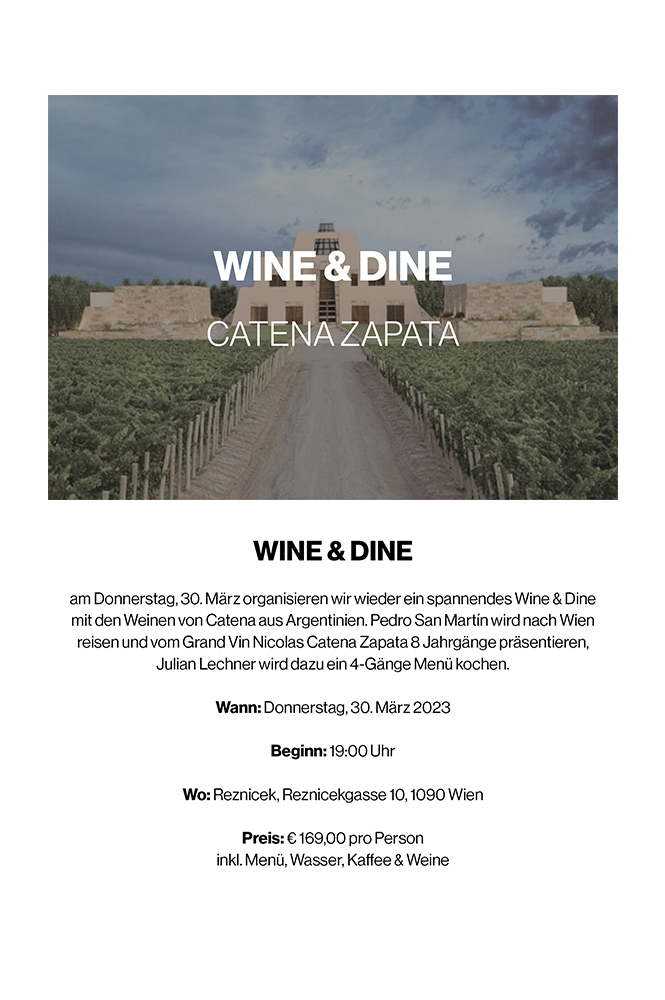 Wine & Dine Catena Zapata